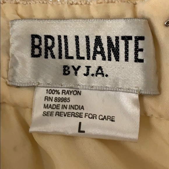 Brilliante Vanilla Evening Gown With Ornate Beads - Picture 8 of 8